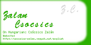 zalan csocsics business card