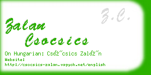 zalan csocsics business card